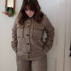 Mystree Boutique Suit Jacket and Wide Leg Pant Set size L NWT